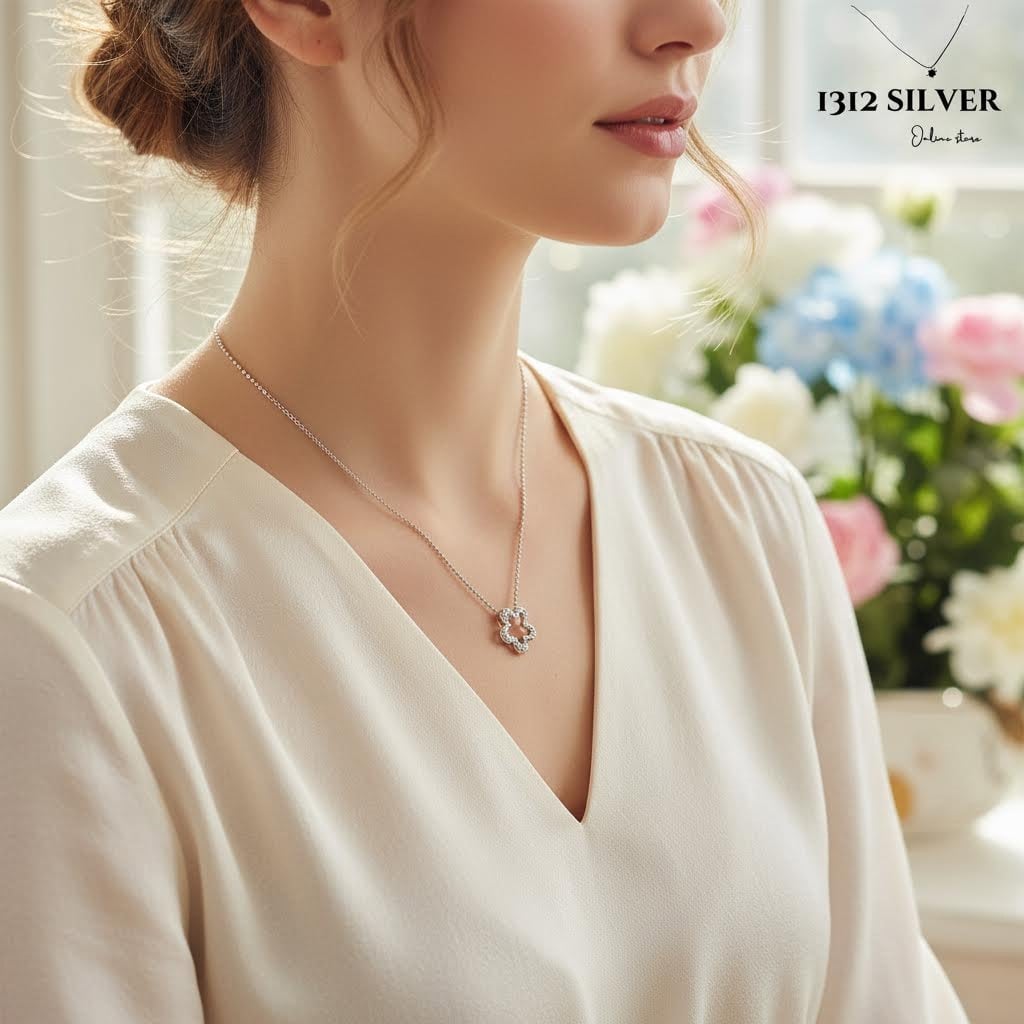 S925 - EN0096  Flower Necklace