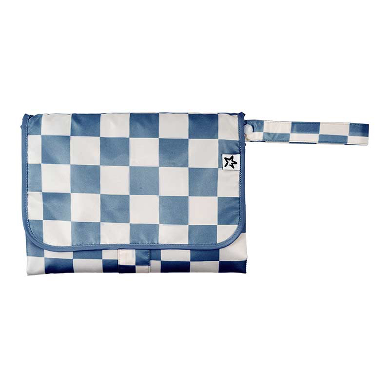 🇯🇵預訂 日本直送🇯🇵藍色格紋尿布袋外出便攜換片墊