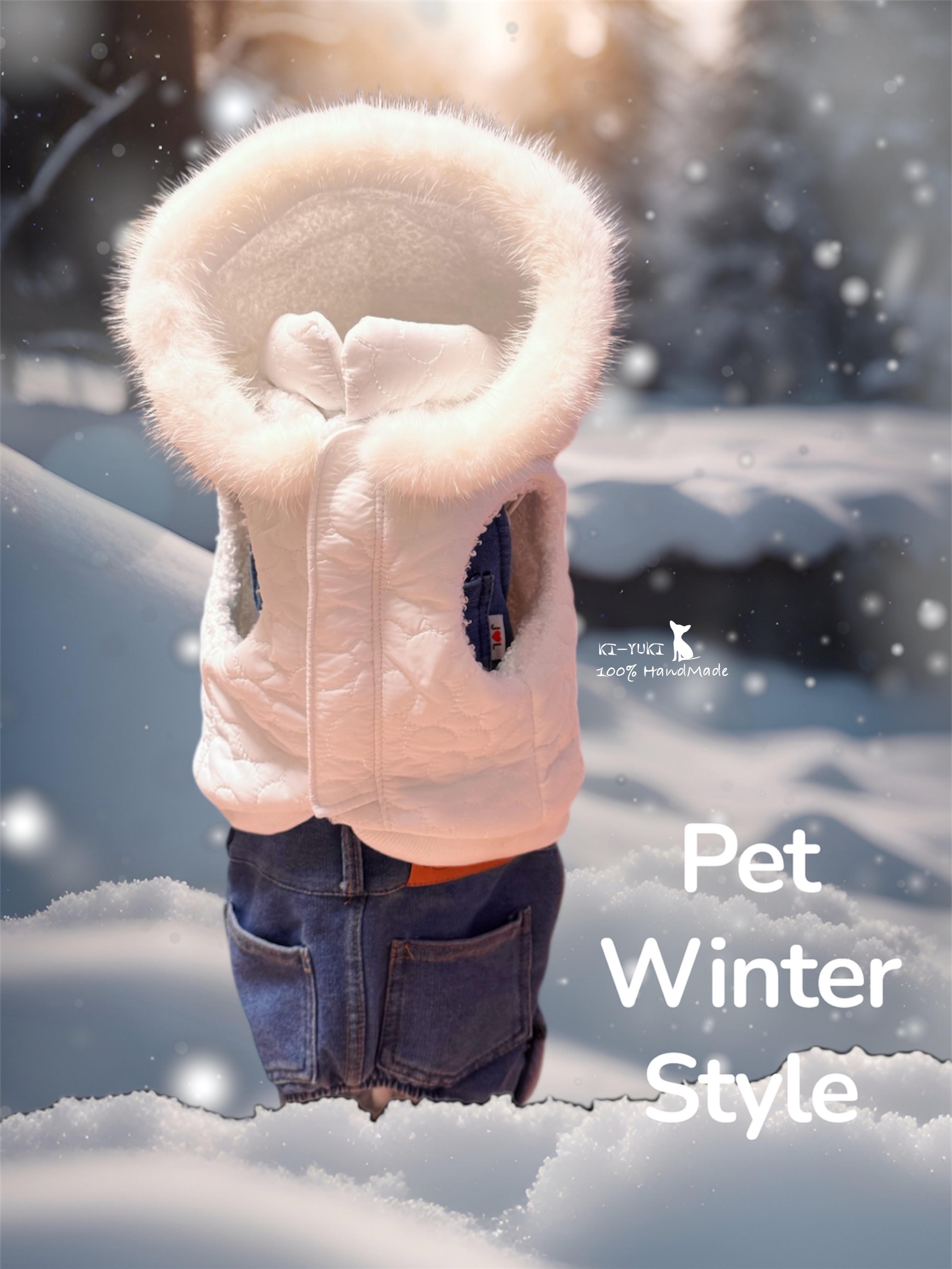 冬季保暖背心外套 背面有開洞可扣拖繩