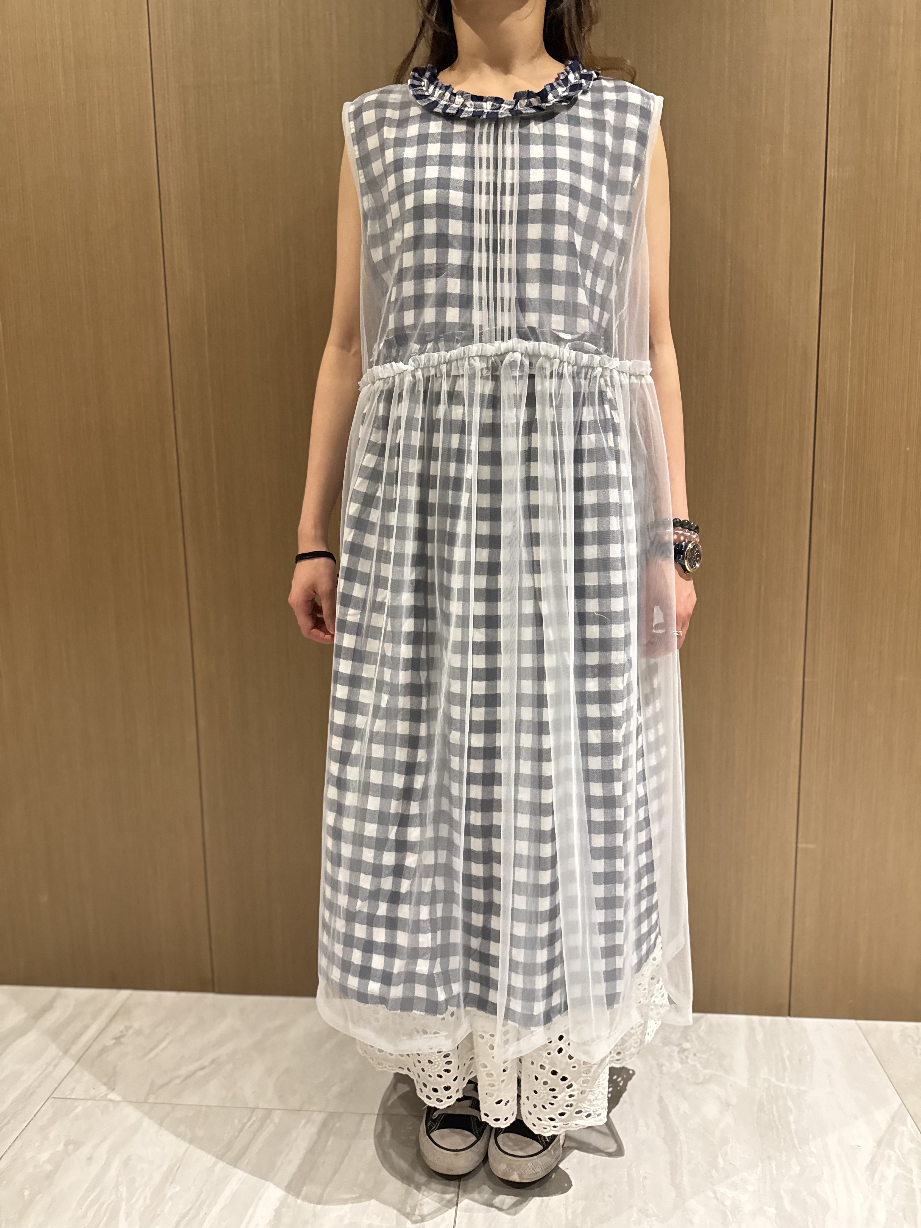 修腰綁帶格仔𝐎𝐏𝐒（藍白格）