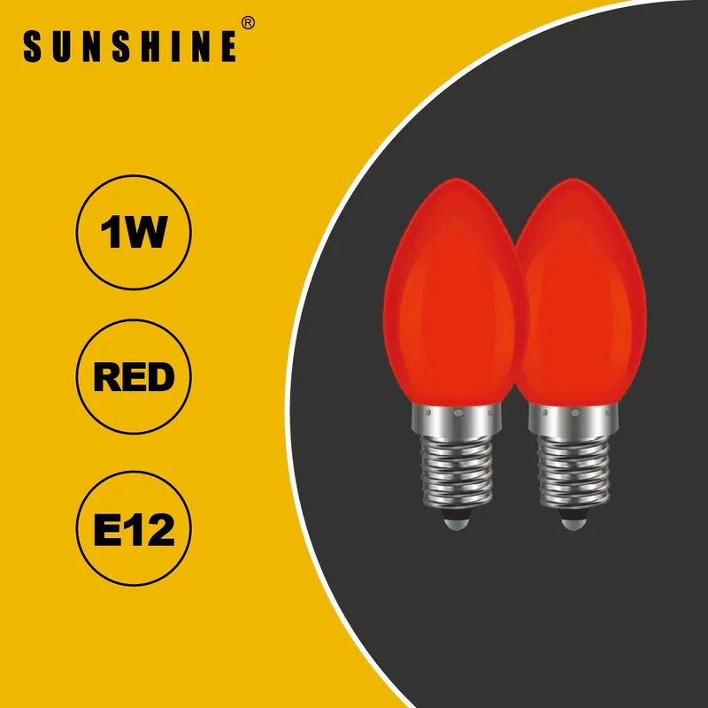 LED-C102(B)/106(E12)1W/ LED紅蠟燭膽
