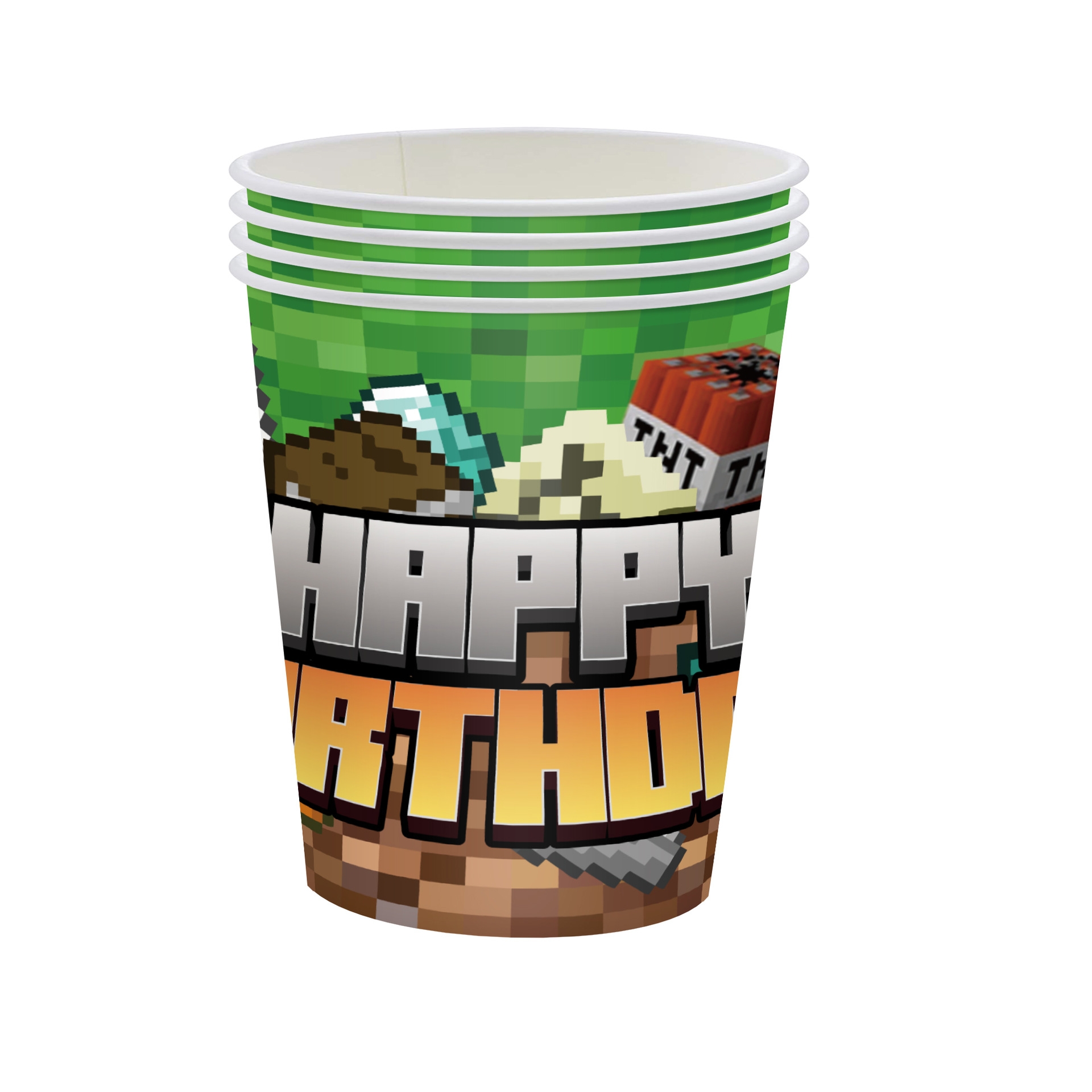 Minecraft 我的世界 生日派對用品套裝 9件套（10人份）