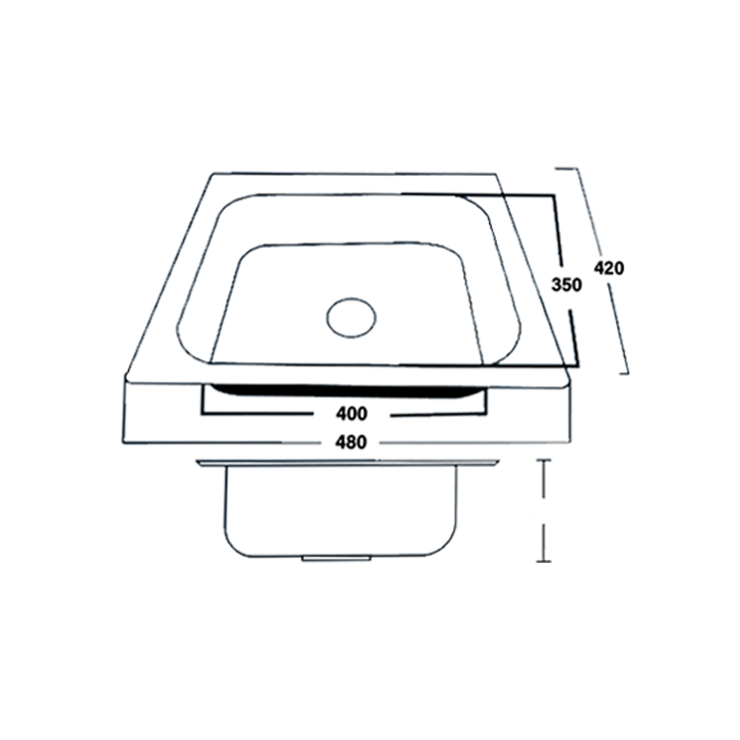 Otosani Stainless Steel Single Bowl Kitchen Sink (4842-S#) OTO4842