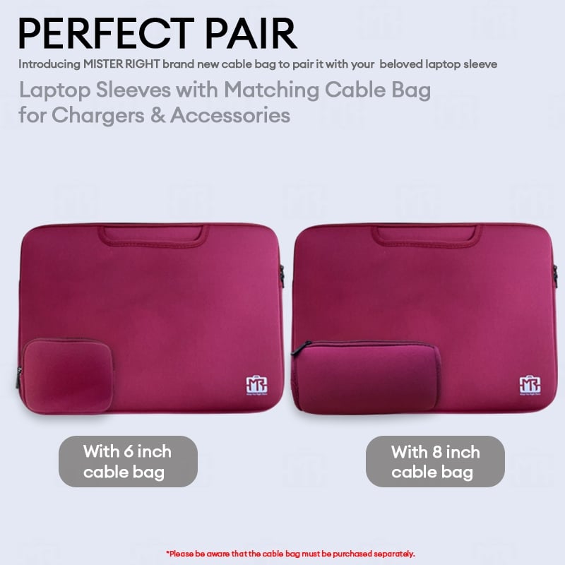 11 - 15.6 Inch (3 IN 1) Mister Right Sponge Handle Laptop Sleeve