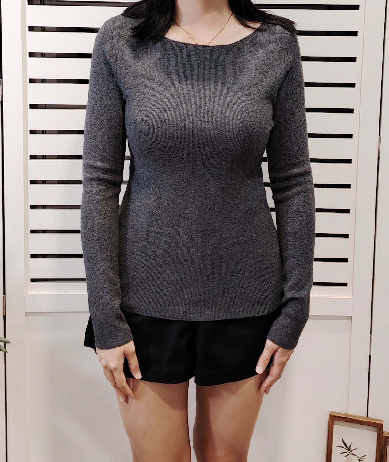S563 Boat Collar Long Sleeve Knit Wear