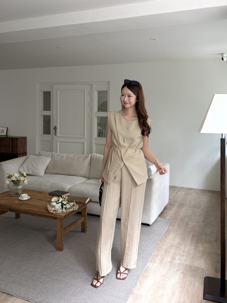 The Fine Linen Summer Set (Beige)
