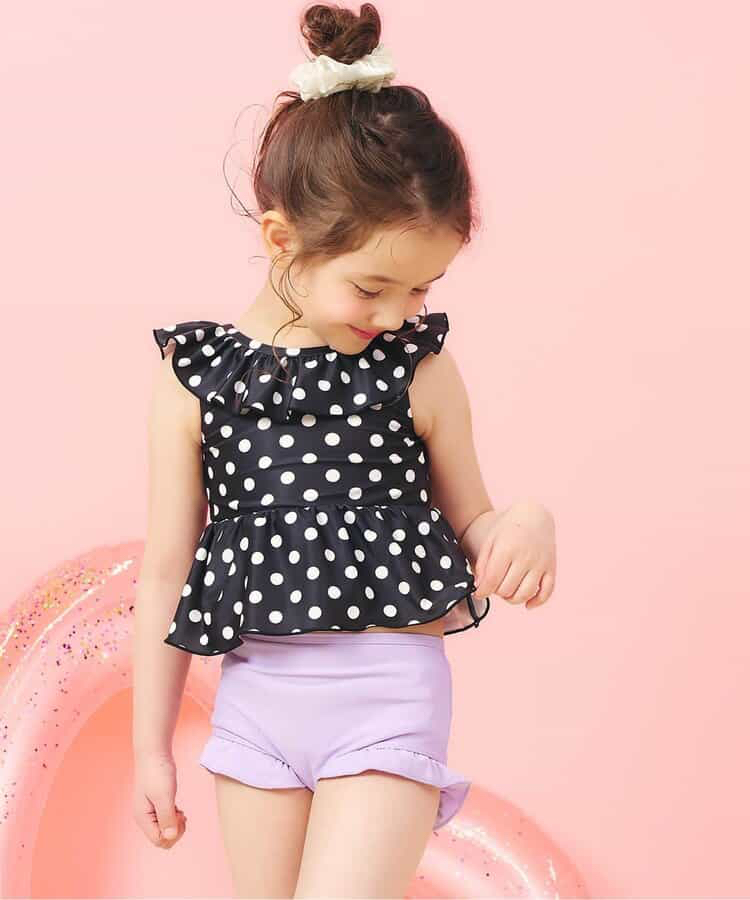 🇯🇵預訂 日本直送🇯🇵Apres les cours六色圖案印花荷葉邊後背V領分體泳衣