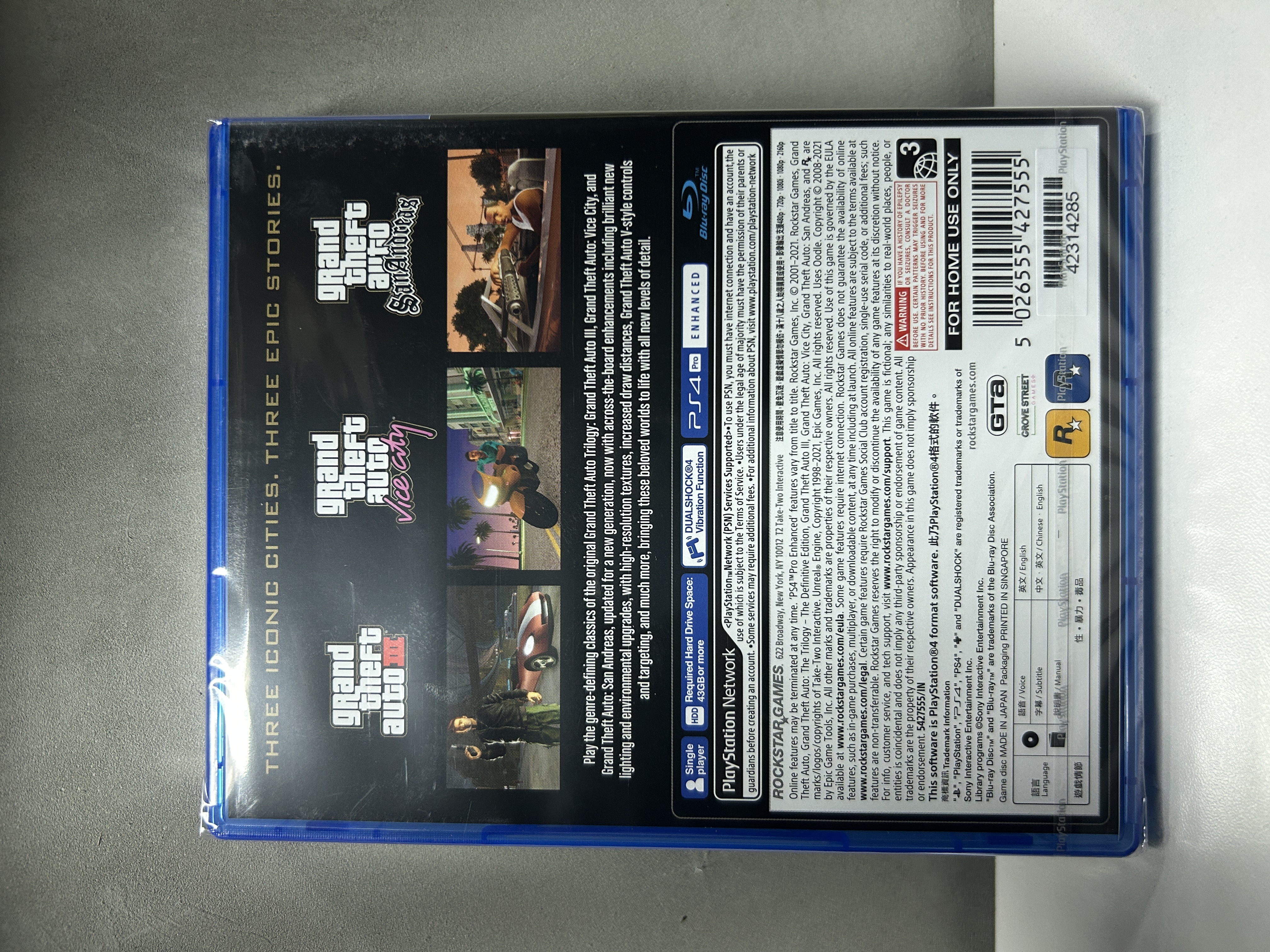 【香港行貨】PS4 俠盜獵車手：三部曲 － 終極版  Grand Theft Auto: The Trilogy – The Definitive Edition