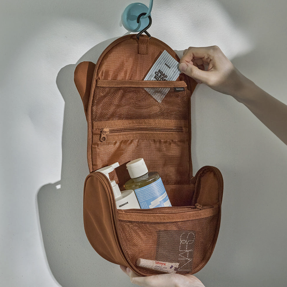 韓國 JOGUMAN Woody Together 旅行 化妝袋｜Hanging Pouch