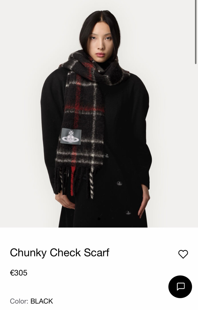 Vivienne Westwood 經典格紋羊毛圍巾 