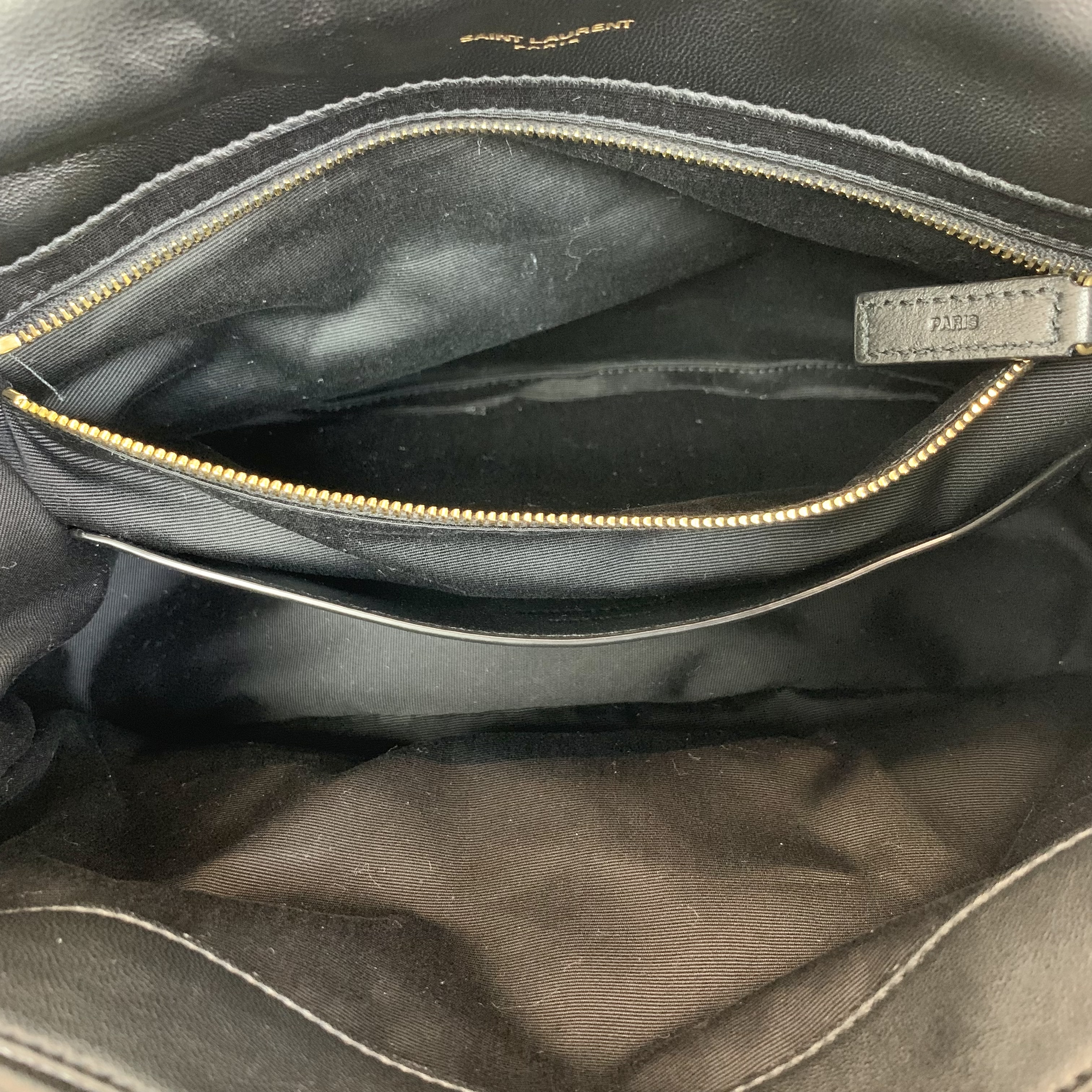 25年單 YSL Jamie 黑金羊皮單肩包