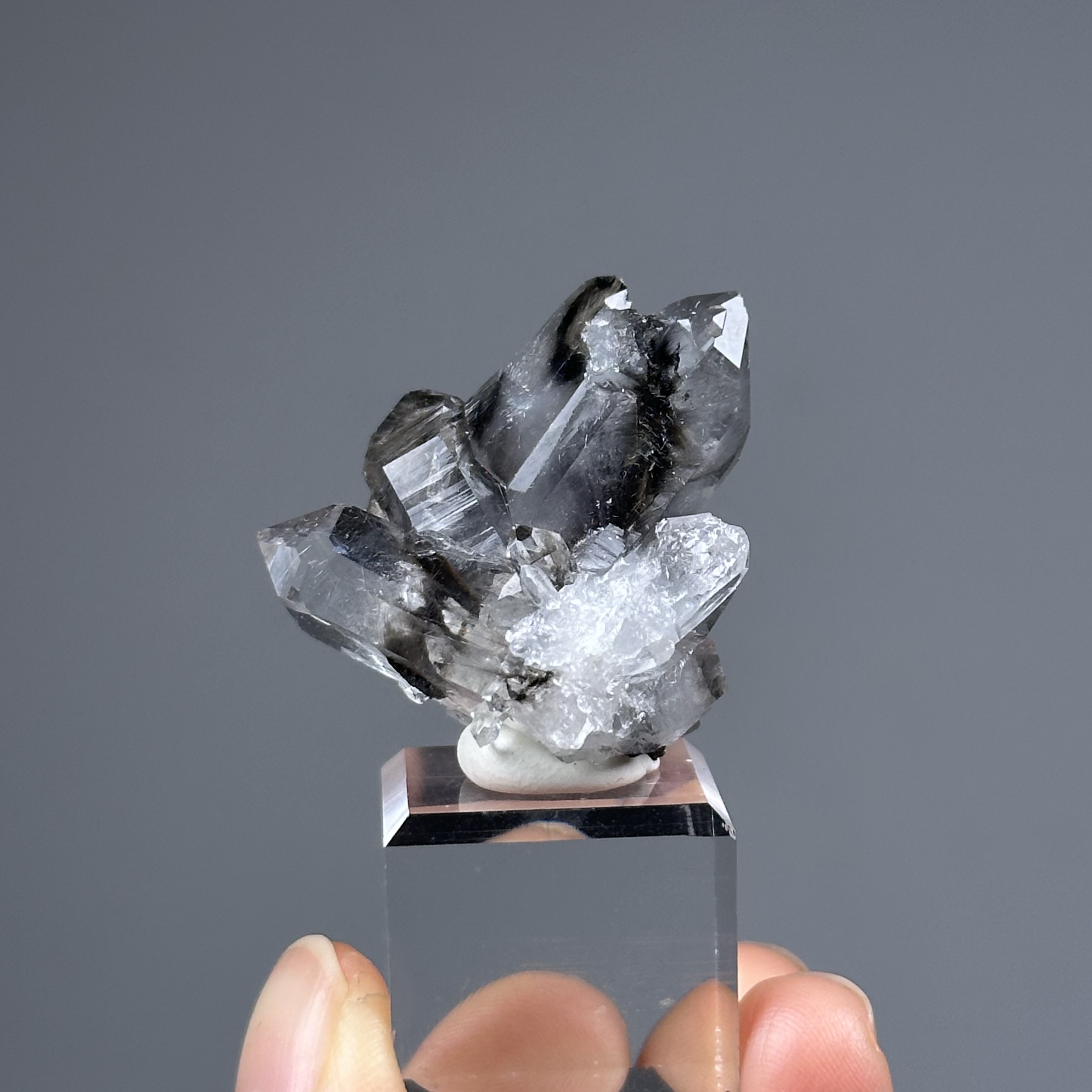 黑銀鈦水晶簇 - Brookite and Rutile Quartz | RU016