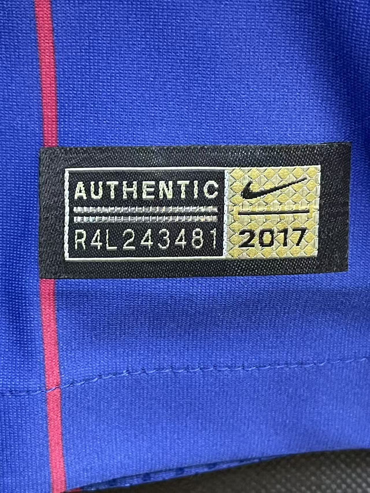 2017-18 Barcelona Home Authentic Shirt #8 A.INIESTA Size S "BNWT"