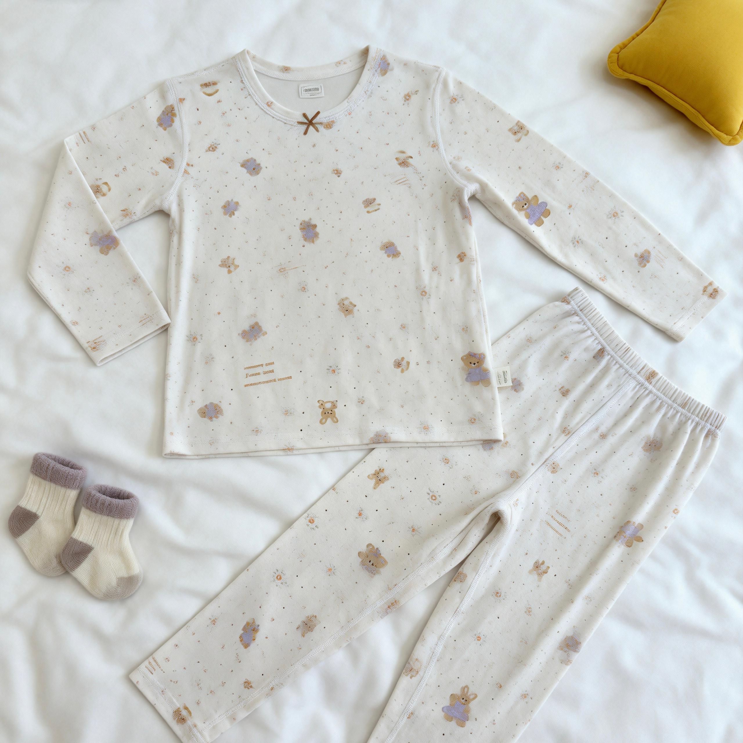 42097405 | Cozy Bear Print Pajama Set for Kids