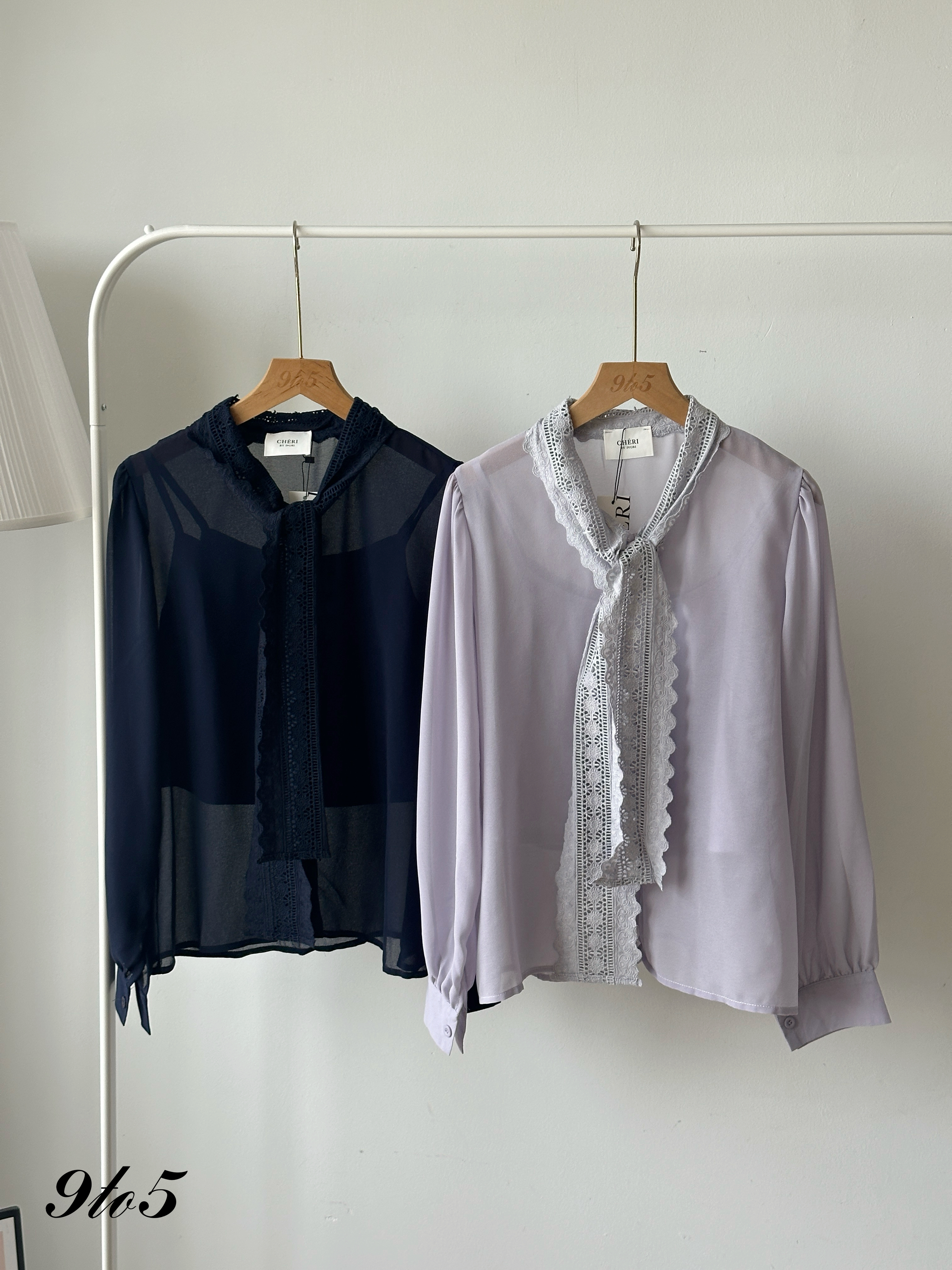 T4232 Lace Collar Shirt - 4 Colors 