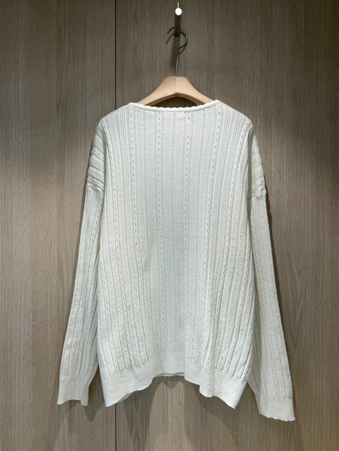 AW OS 輕巧通花波浪邊外套