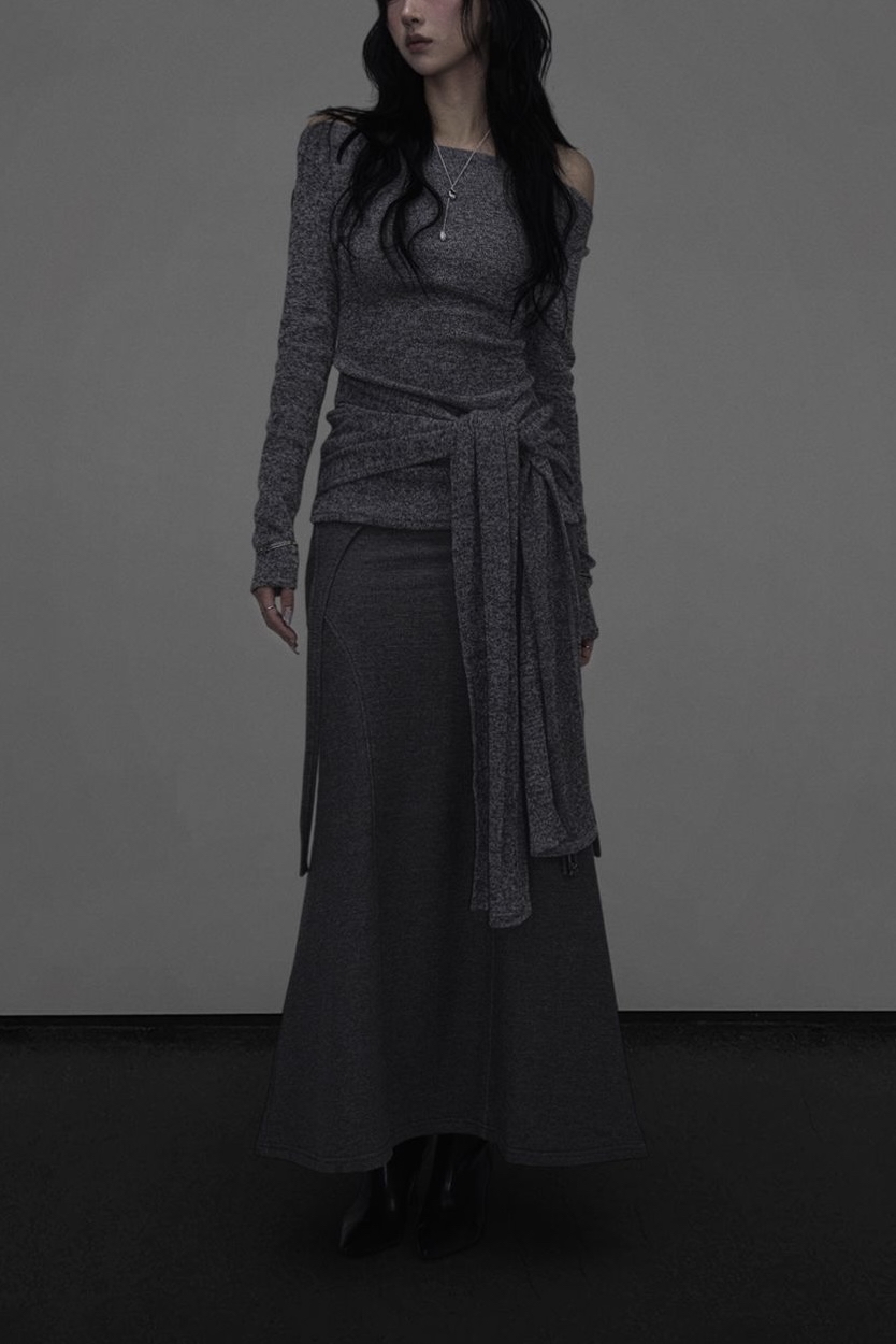 Off-Shoulder Tie-Waist Top