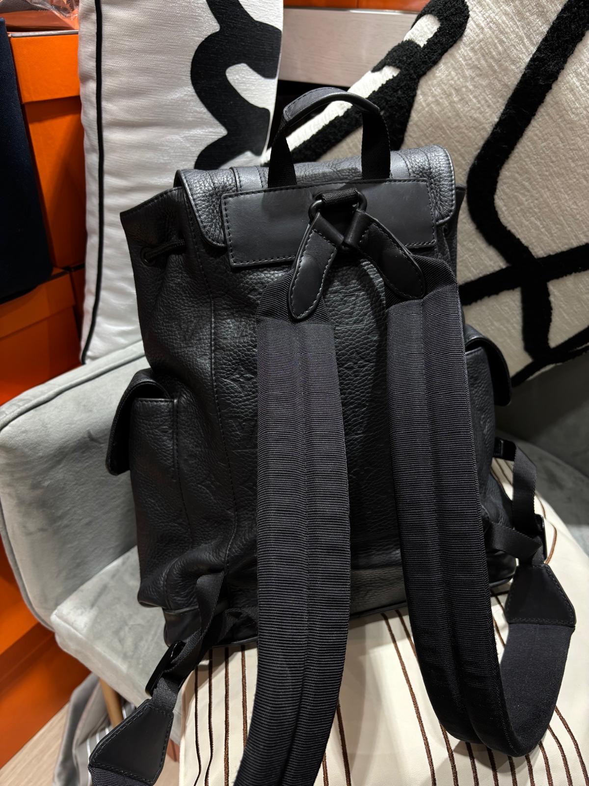 LV Christopher PM Backpack calfksin 黑色牛皮 100%Authentic,95%new ✅dust bag 