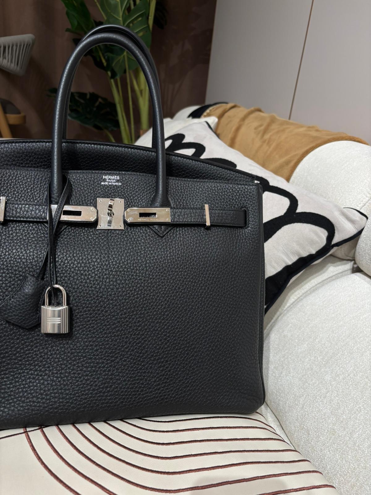 Hermes Birkin 35 黑色銀扣 Stamp [R] 100%Authentic, 98%New ✅Key lock ✅Dust bag✅Box