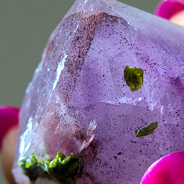 THE PART OF★Amethyst Hematite_N 原石の首飾り Quartz var. Amethyst with Hematite - QTZ22-23 - Goboboseb
