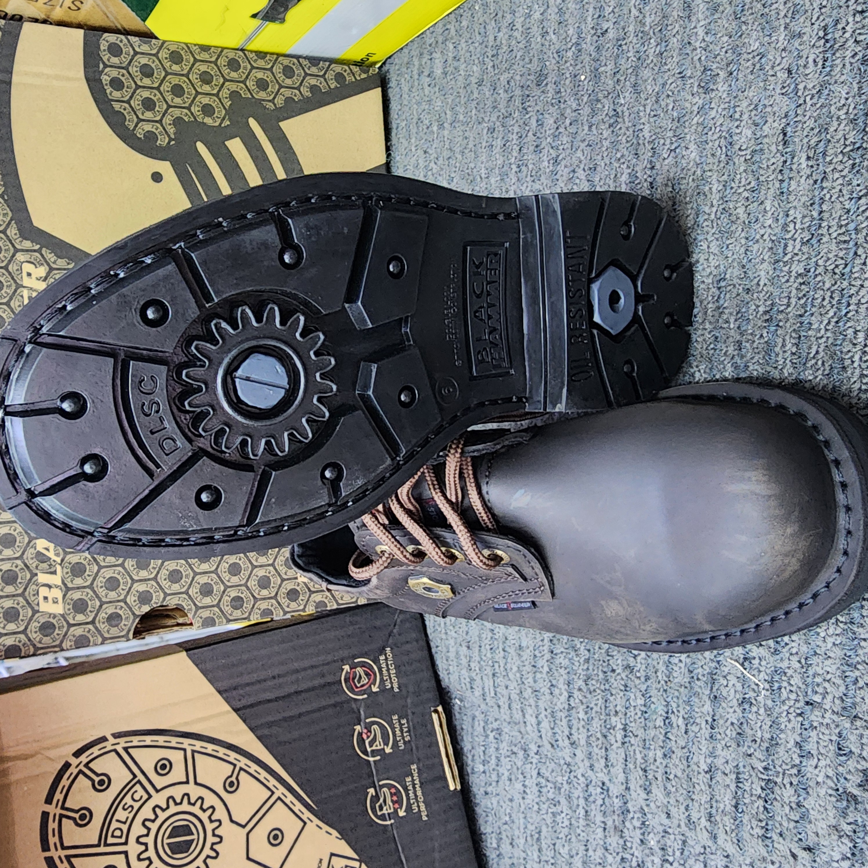 Black Hammer 4000 Series Low cut Lace up Safety Shoes BH 4658 Kasut Keselamatan