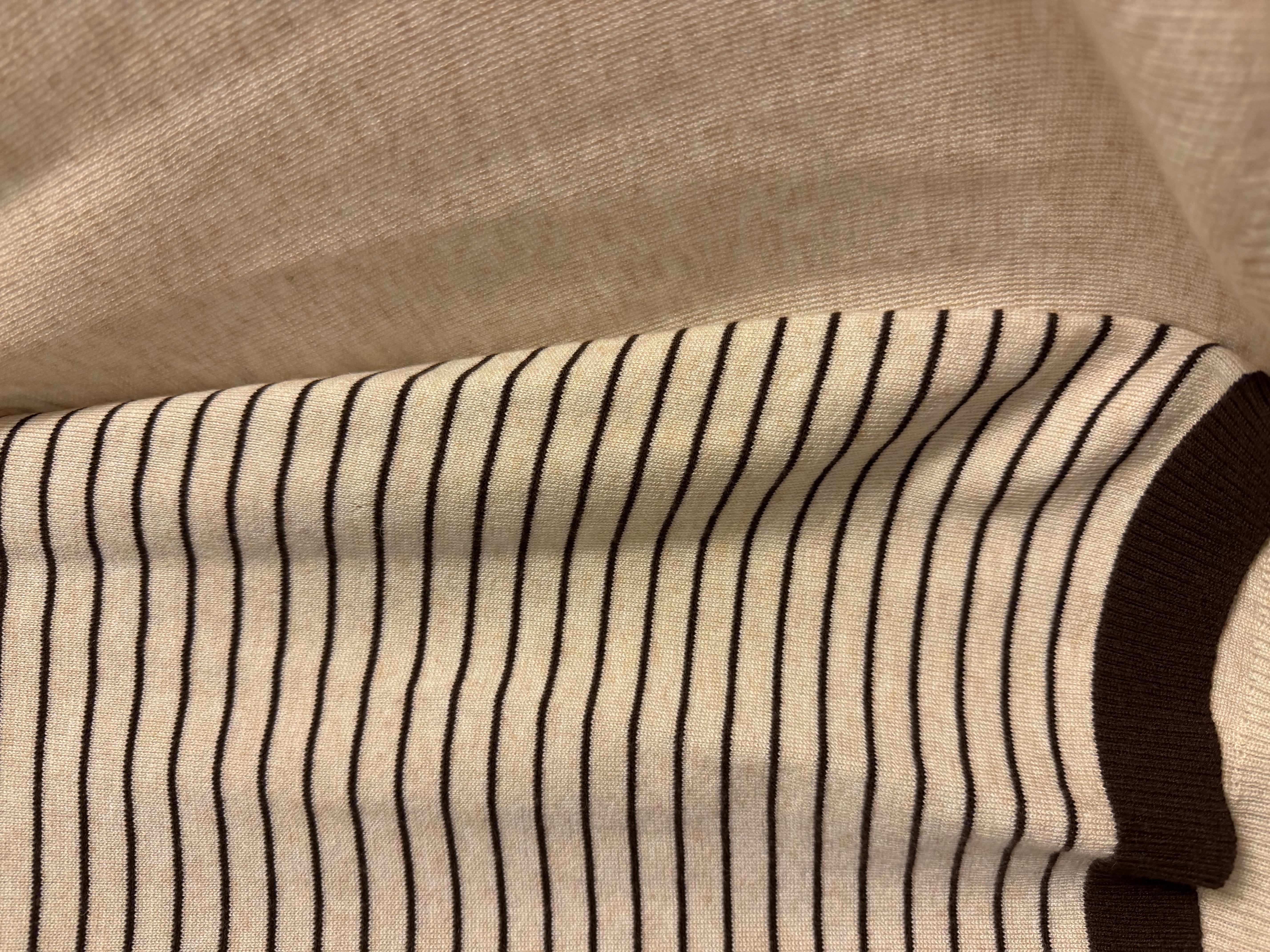 薄款春裝條紋針織假兩件