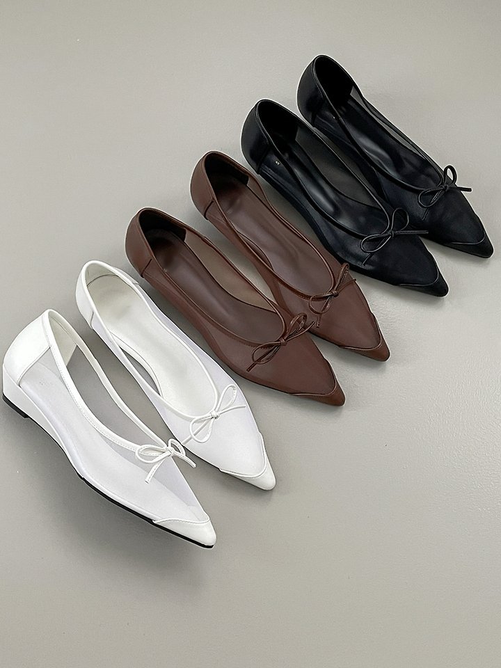 Mesh Pointed Toe Flats (3 colors)
