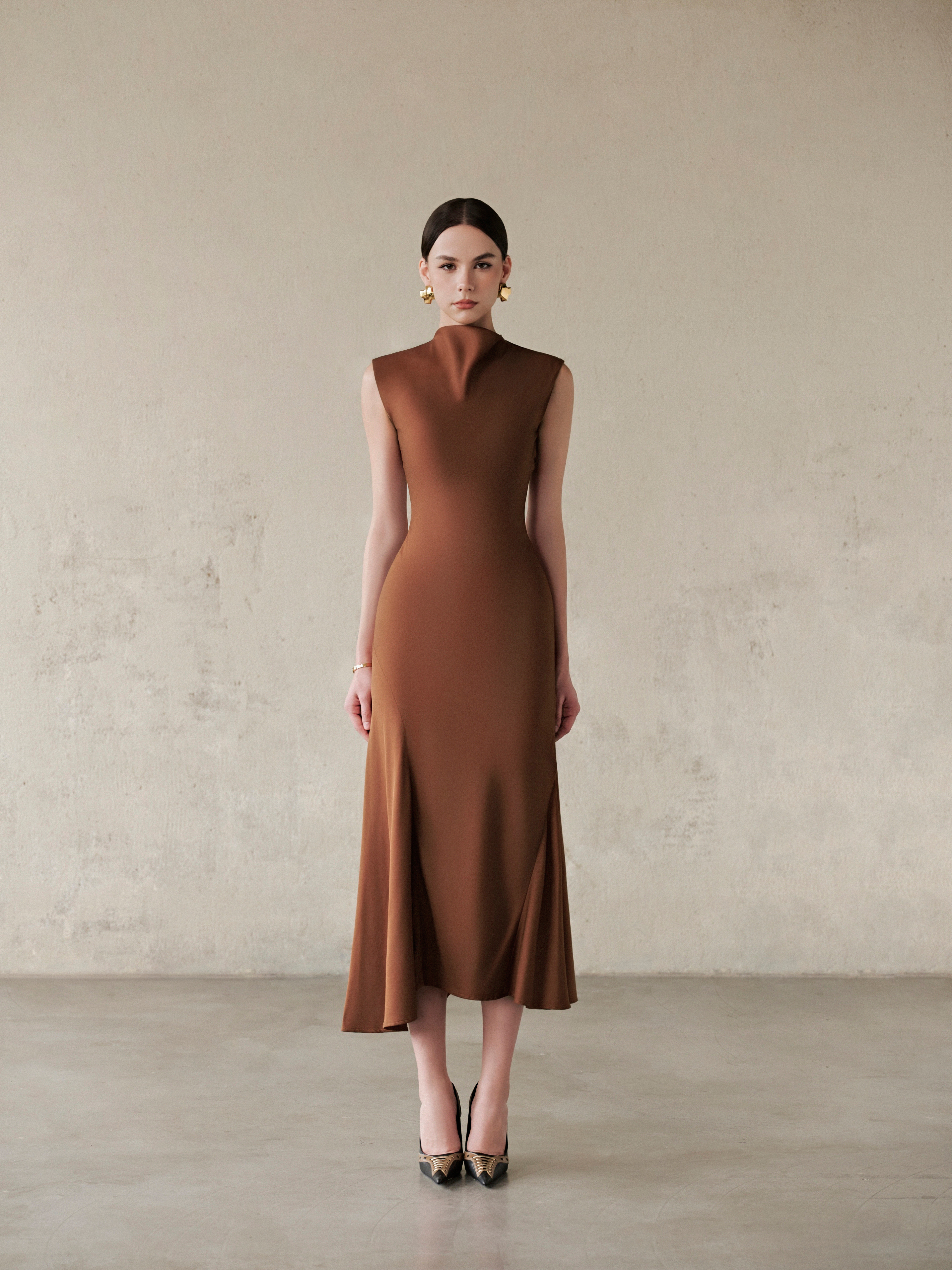 Ines Dress (Brown)