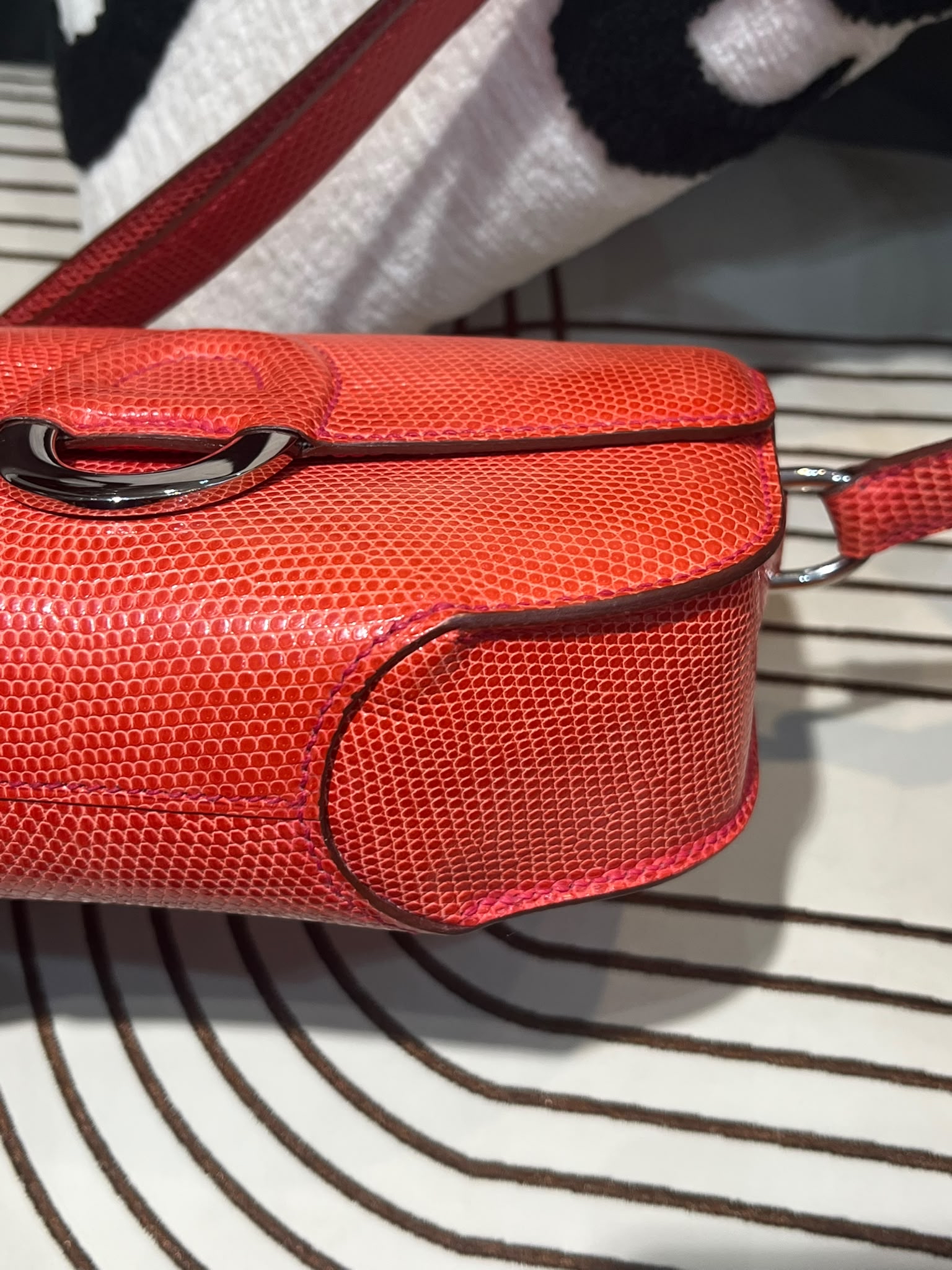 Hermes Varanus Niloticus Lizard Cherche Midi 18 100%Authentic, 98%New ☑️Dust bag