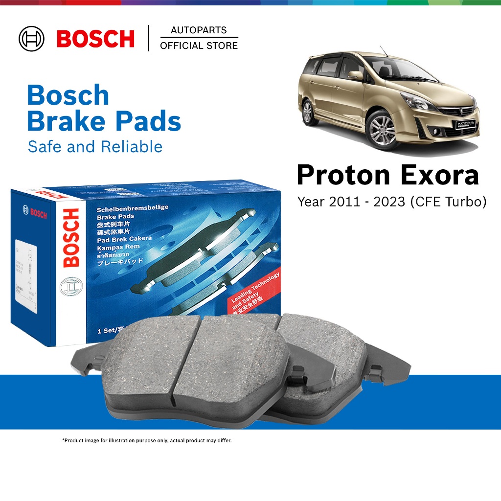 Bosch Front Brake Pads for Proton Exora Bold CFE Turbo (2011 - 2023) - 0986AB2513
