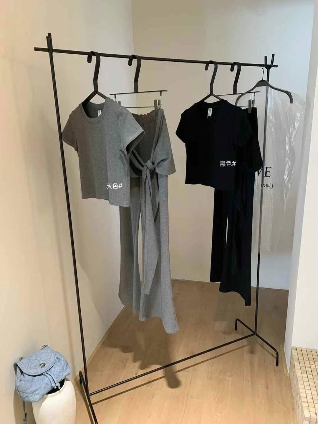 4375 Relaxed Tie Waist Set"松弛感系带两件套"