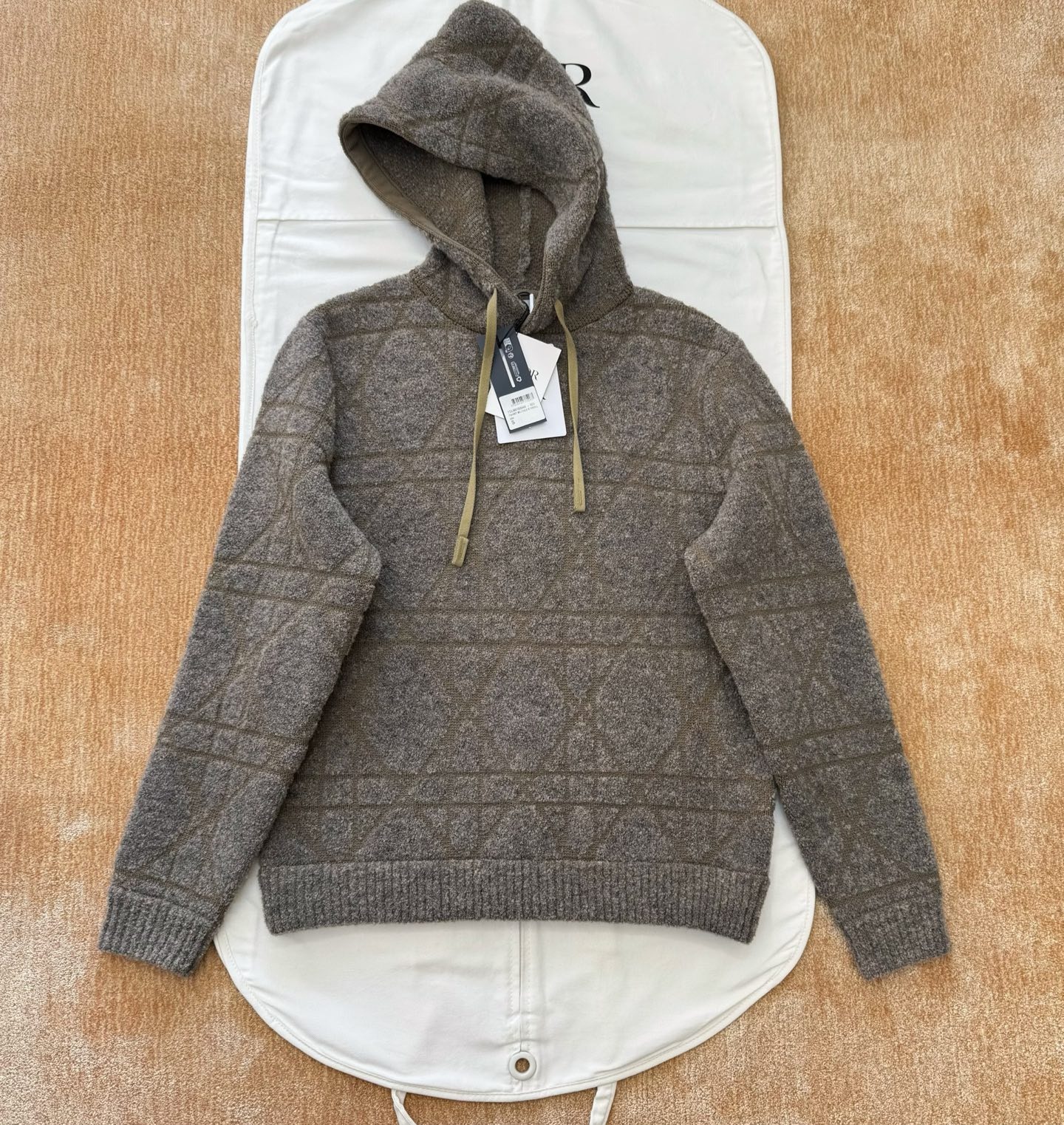 【頂級原單】DIOR 藤格紋羊毛連帽冷衫