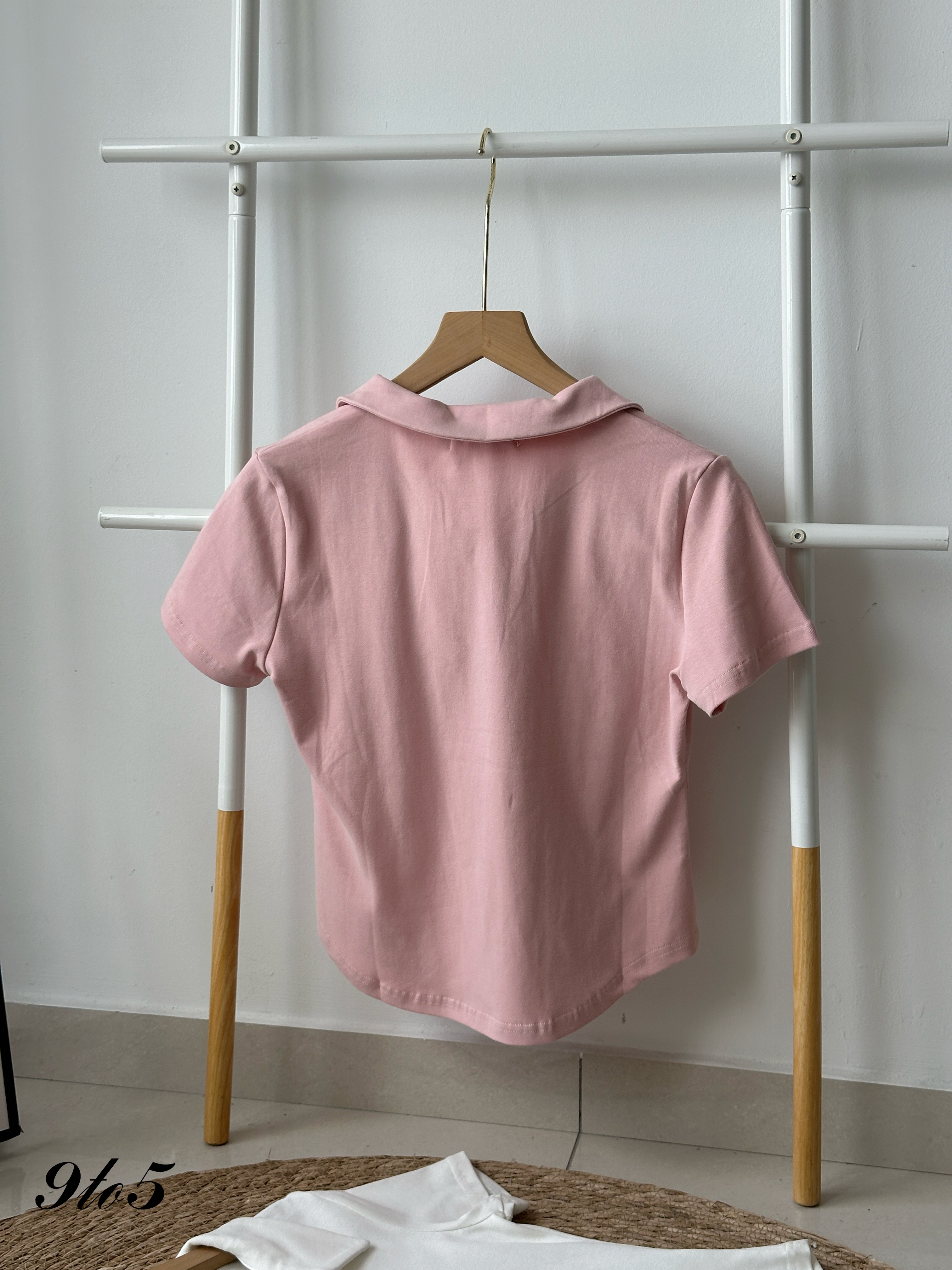 T4163 V Neck Polo Tee - 3 Colors 