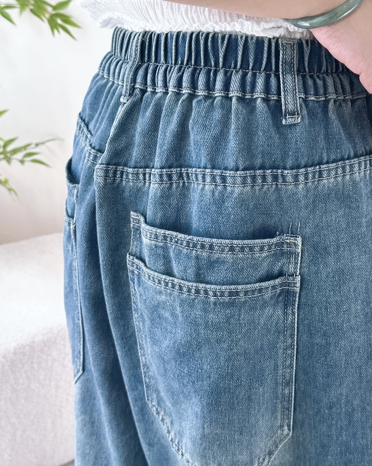 男友風柔軟闊休閒牛