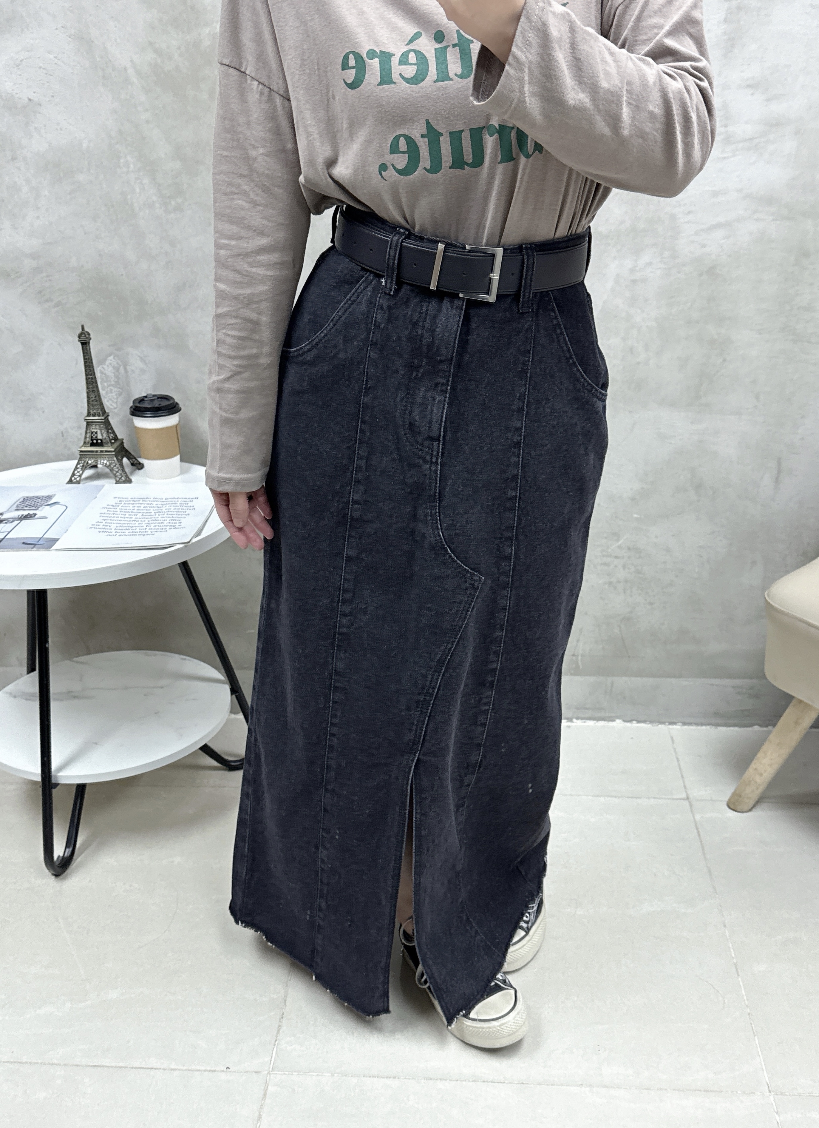 S02 前骨開叉牛仔裙