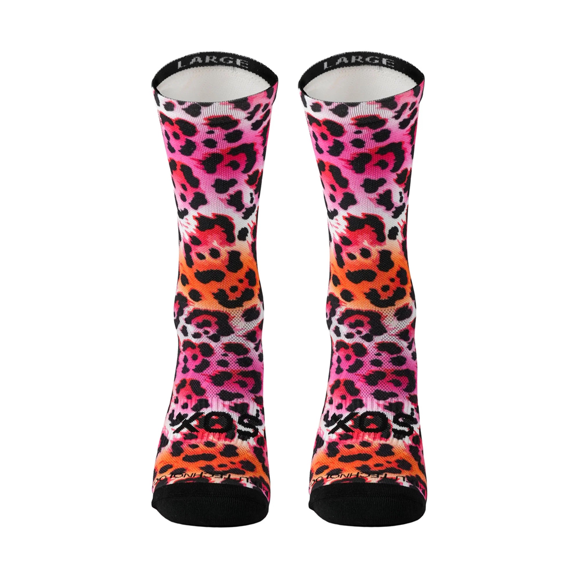 Sox Electric Leopard Pink Crew Socks