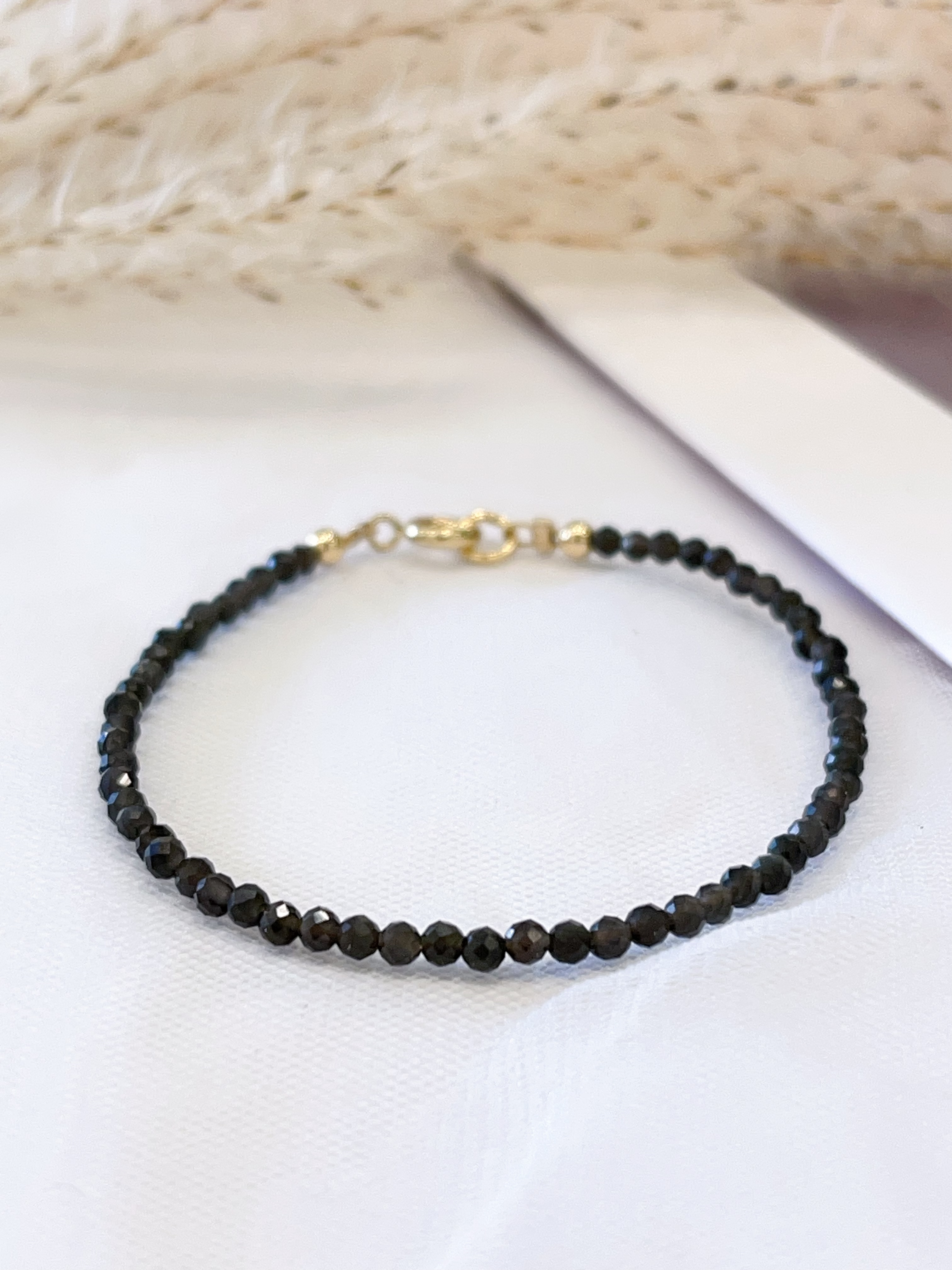 ⚫ 黑尖晶手串 Black Spinel Bracelet | 2.5mm