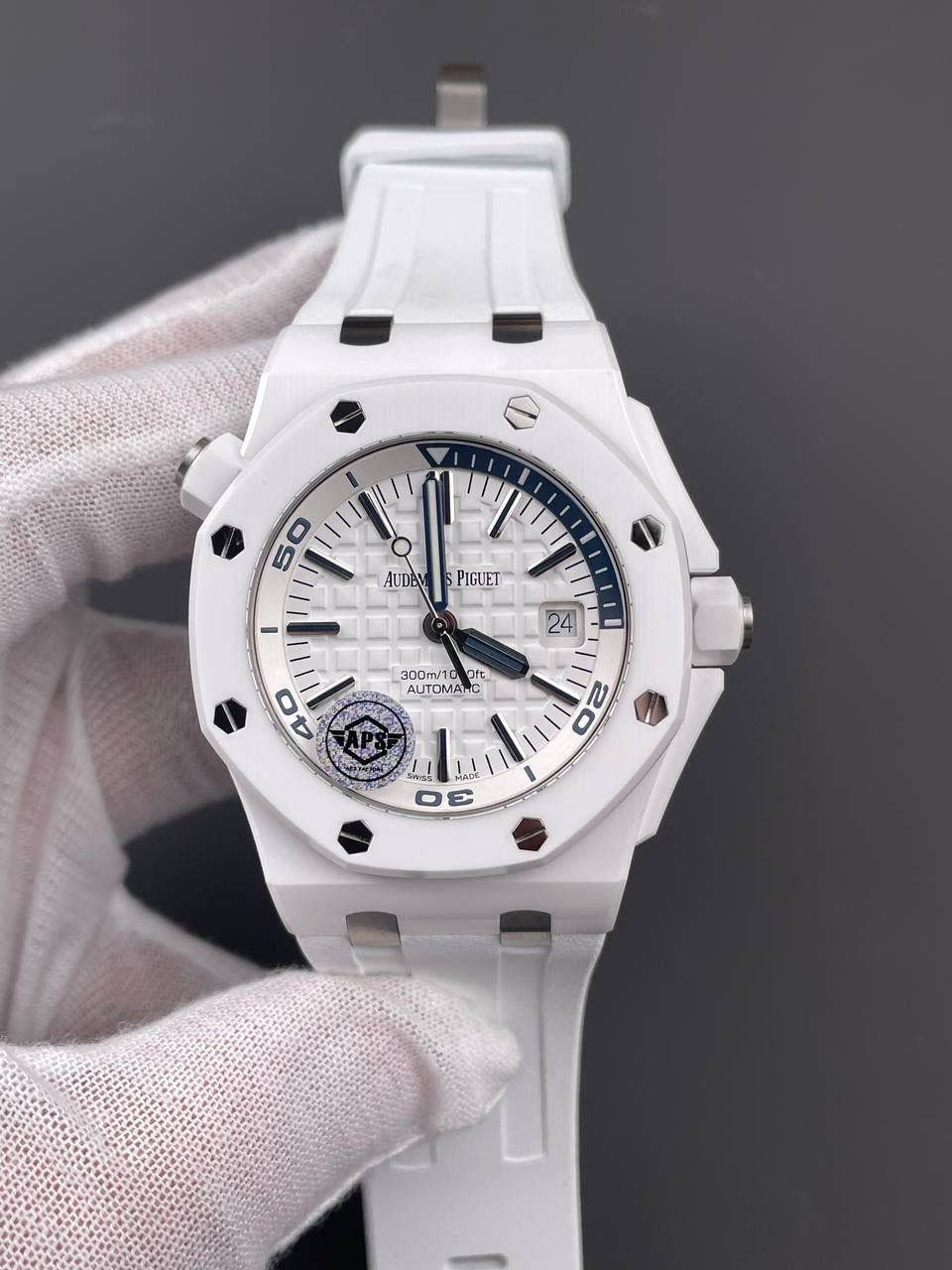 🚀皇家橡树15707 白陶瓷/42mm/3120一体机💯