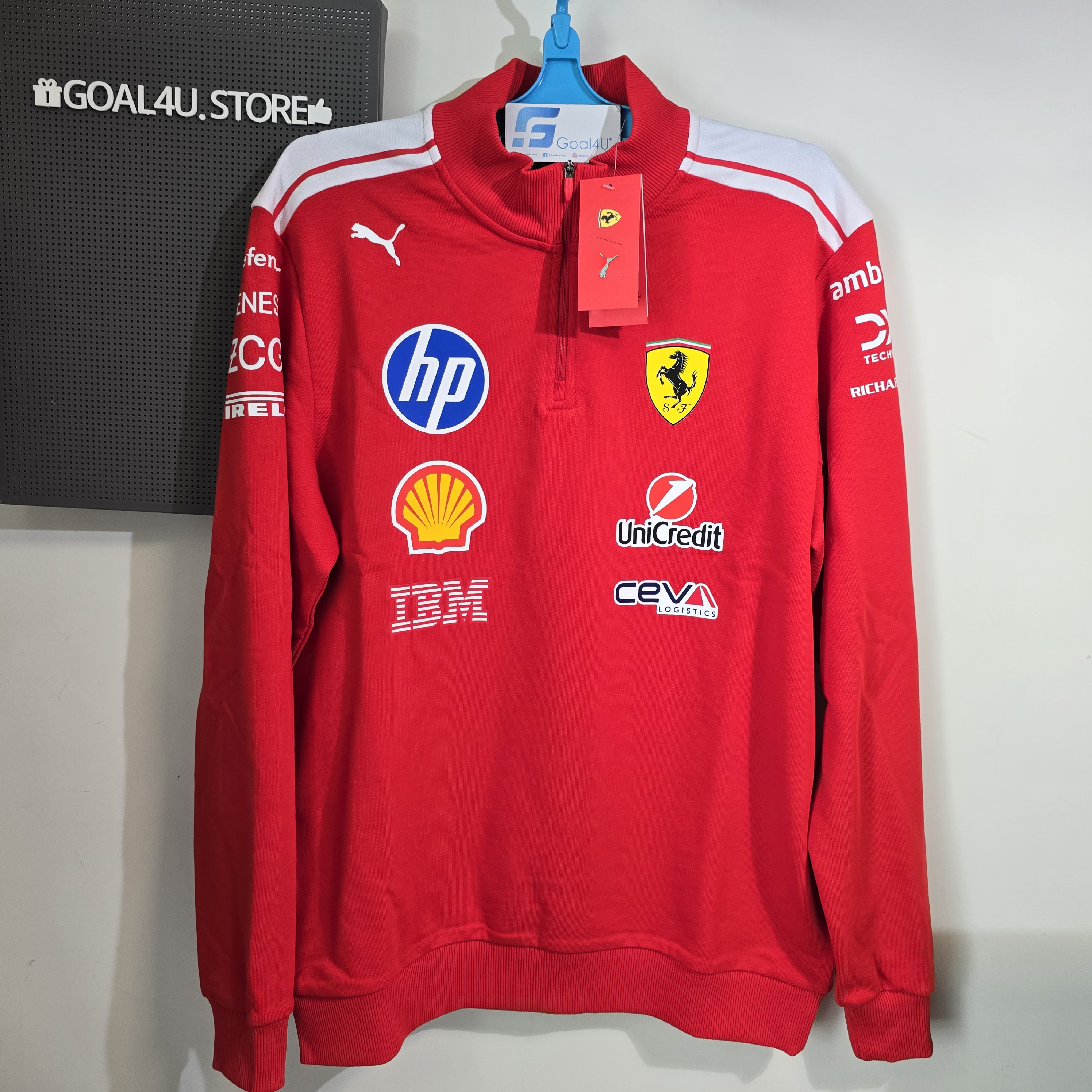 F1 Scuderia Ferrari 法拉利車隊 2026 官方Team T7 1/4 拉鍊運動上衣 701238728