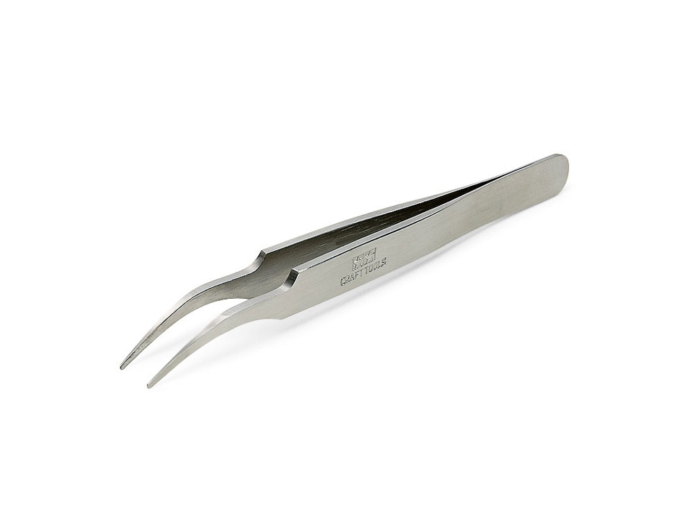 HG ANGLED TWEEZERS (ROUND TIP)