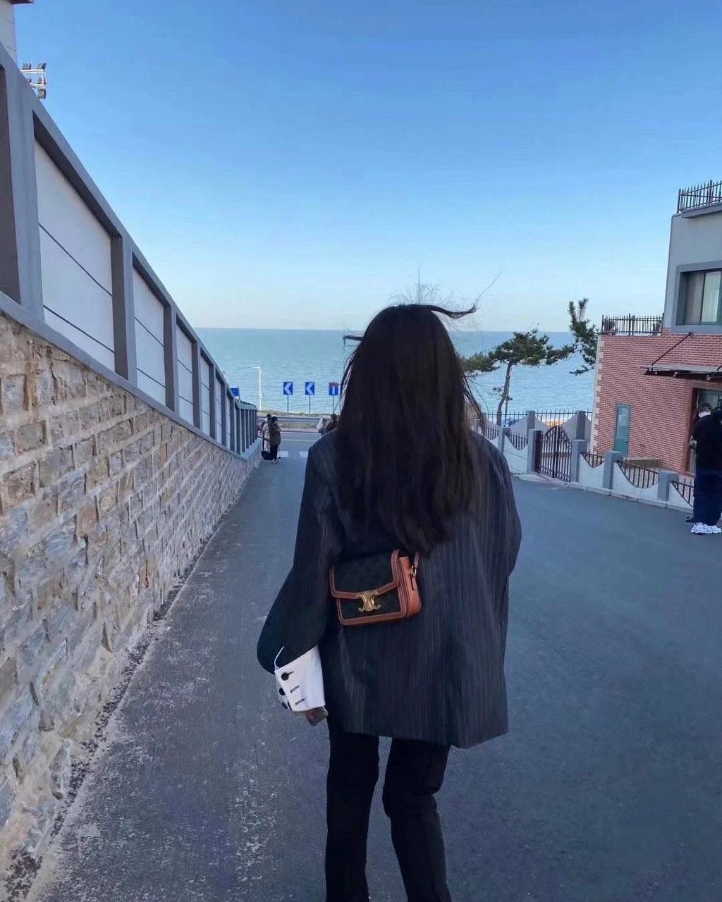 🔥大货实拍图 𝗖𝗘𝗟𝗜𝗡𝗘 ♥ 𝗧𝗥𝗜𝗢𝗠𝗣𝗛𝗘 𝗕𝗢𝗫 型号：191242 中号尺寸：22.5*16*7cm 小号尺寸：18.5*14*6cm 𝑪𝒆𝒍𝒊𝒏𝒆老花凯旋门，老花配纯色包边的设计，散发着法式优雅的气息，简直是复古到心坎儿😍