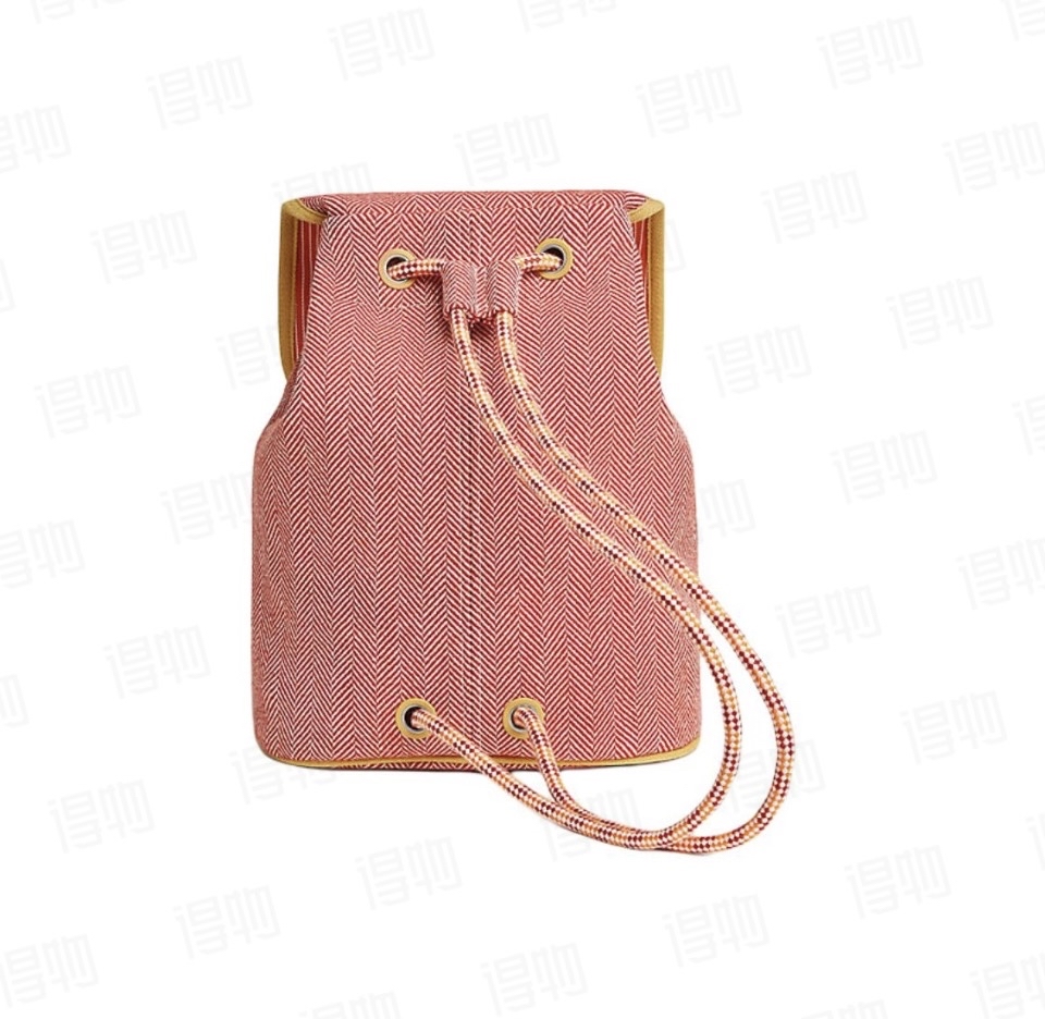 全新HERMES愛馬仕25動物部落羊毛背囊 瓦紅色