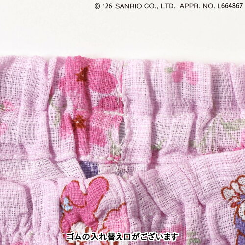 🆕【⭐訂購⭐】🌀 🇯🇵 日本直送 #Kitty / #Melody+#Kuromi 荷葉邊 喇叭袖 甚平+腰帶 三件套裝🌀 [ELDA-0083][260509]