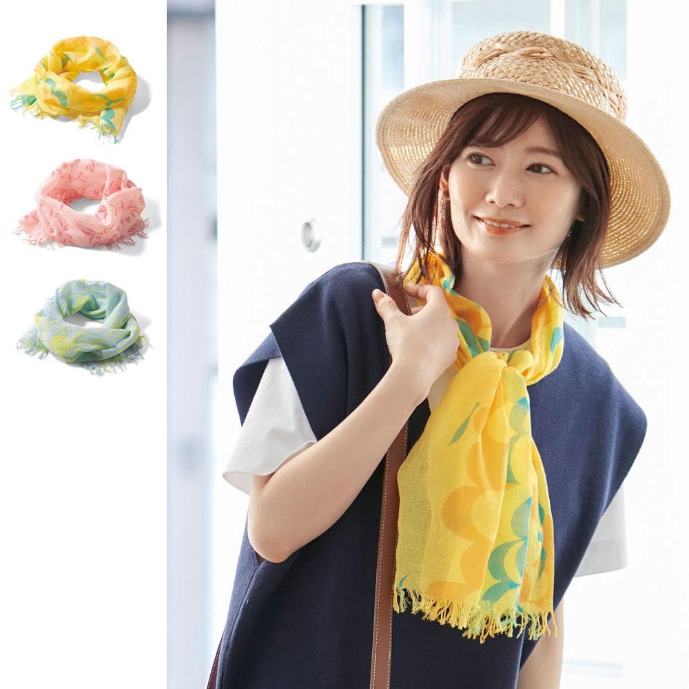 🆕【⭐訂購⭐】🌀 🇯🇵 日本直送 竹久夢二 #日本製 復古圖案 棉紗圍巾［3款選］🌀 [ELCA-0197][260422]