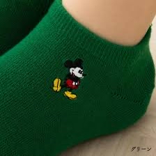 Disney米奇刺繡短襪