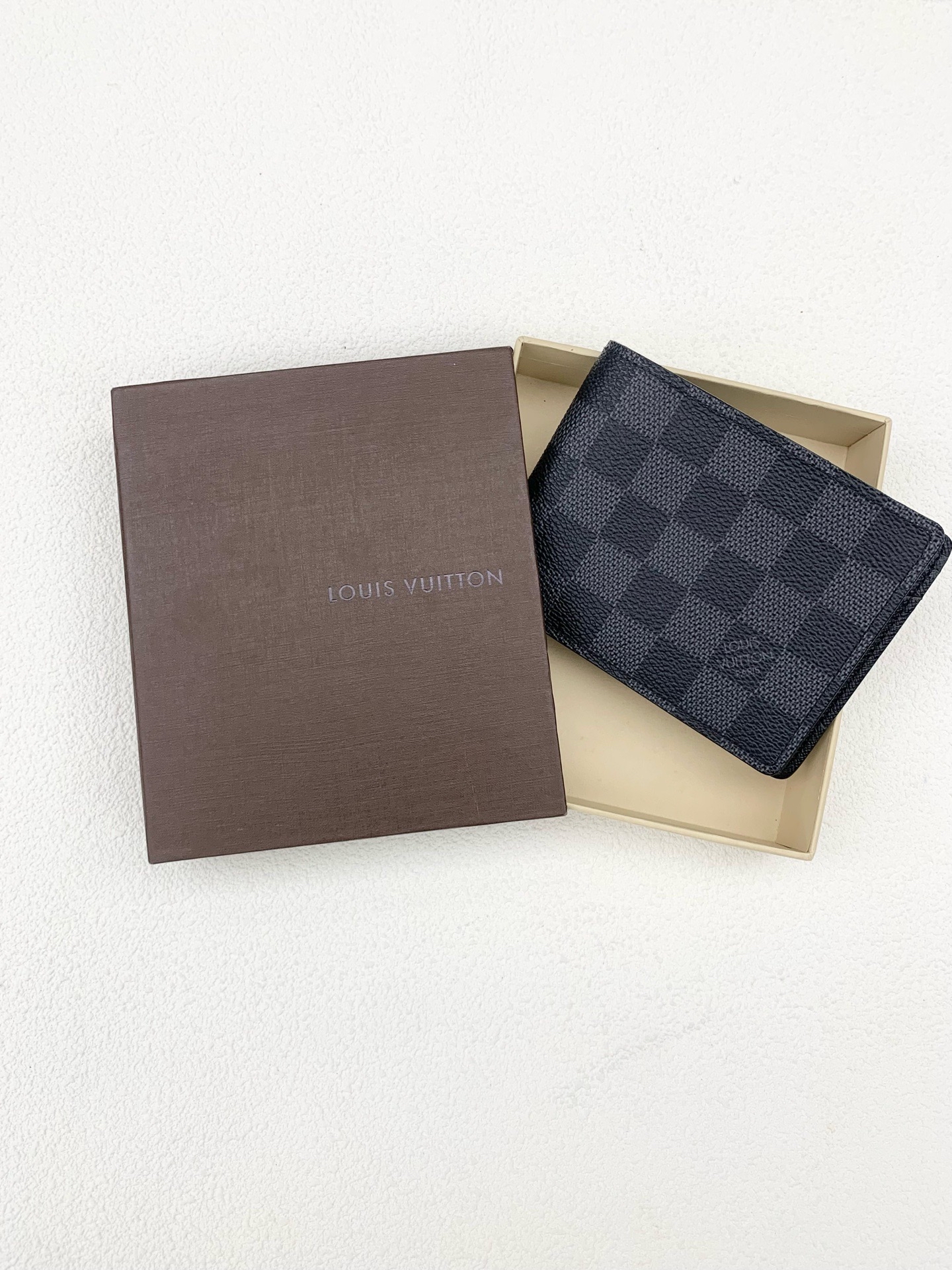 【預訂貨品】LV黑色棋盤男款短銀包