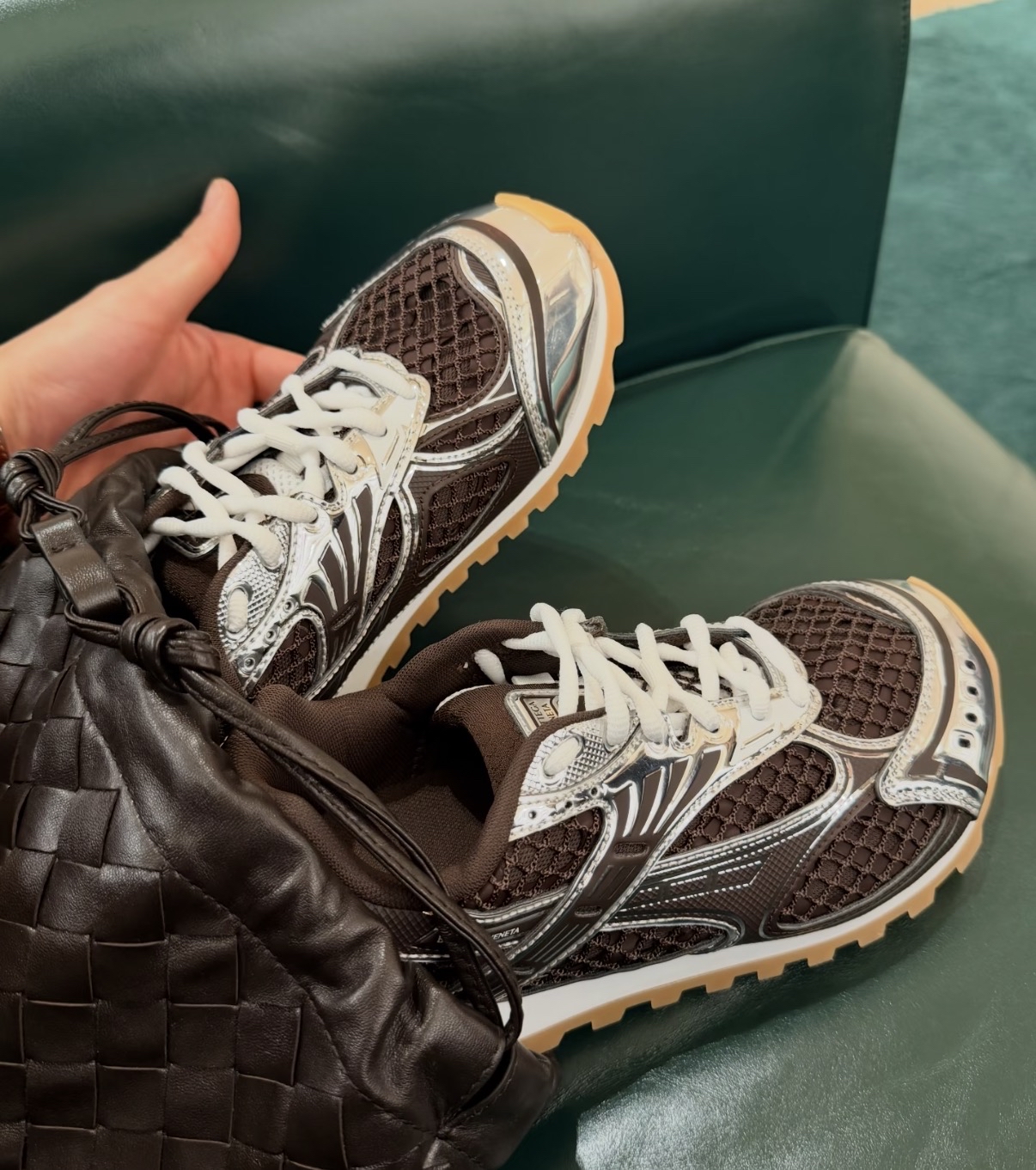 (只限此色) 限時優惠✨訂貨📮BV Orbit sneaker  Size 36/37/38/39/41  Color: Fondant/silver
