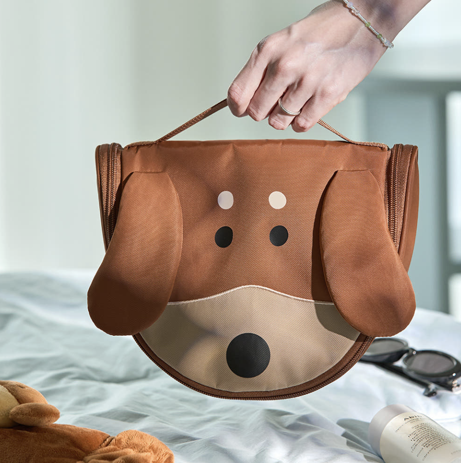 韓國 JOGUMAN Woody Together 旅行 化妝袋｜Hanging Pouch
