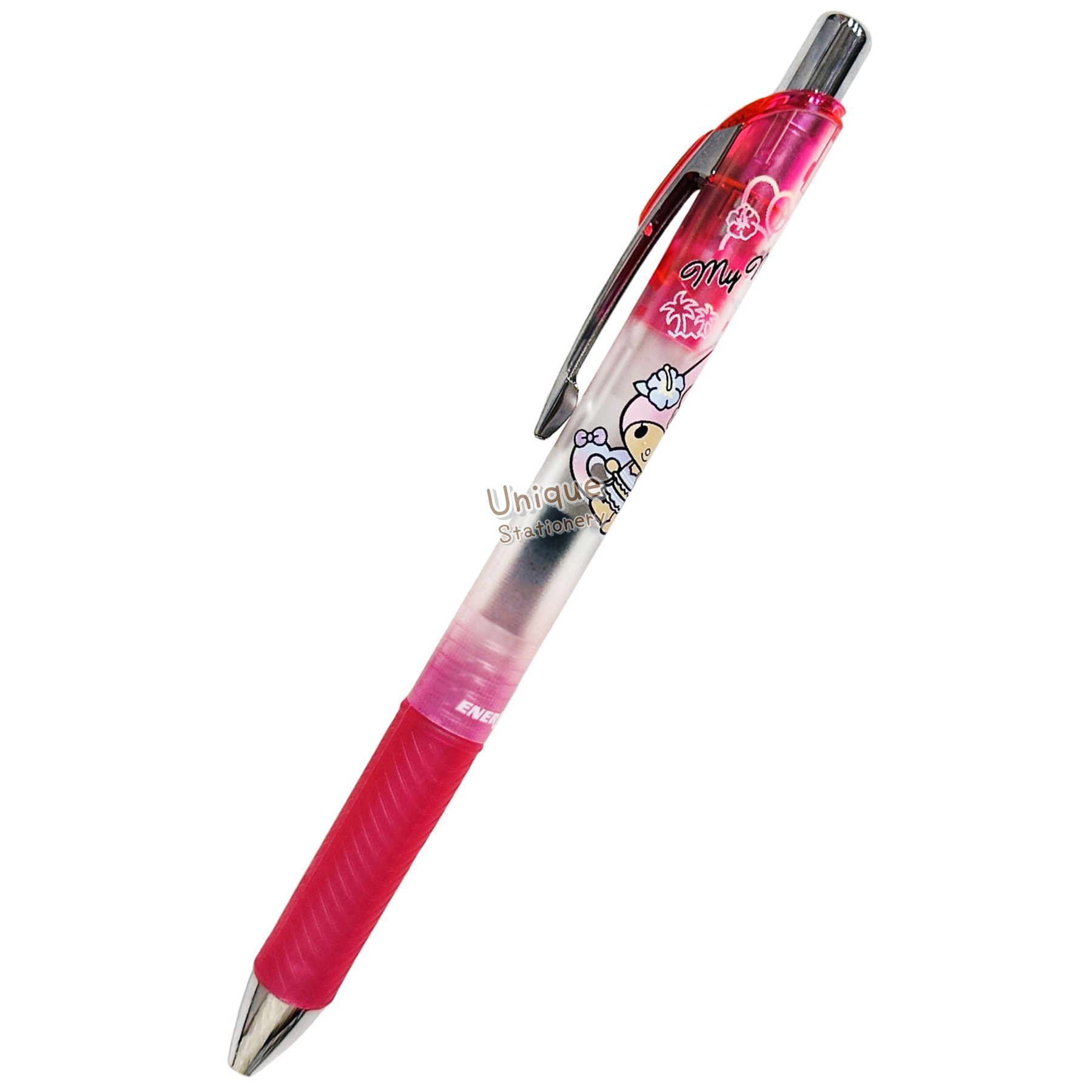 現貨｜Sanrio My Melody 曬黑系列 日本製 Pentel EnerGel 0.5mm 黑色 啫喱筆 (CR139573)