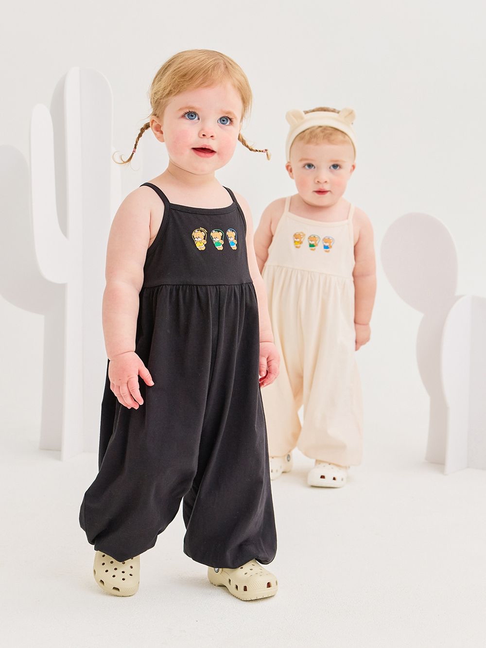 ☀️預訂 韓國直送☀️🇰🇷Milk Baby五色跳繩小熊印花寬鬆吊帶連身褲